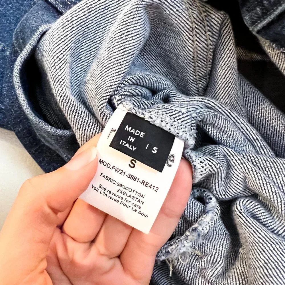 Retrofete Jaime Denim Button Down Quarter Sleeve … - image 8